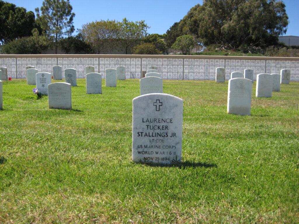 Laurence T. Stallings gravesite. Photo: Nigel Quinney.